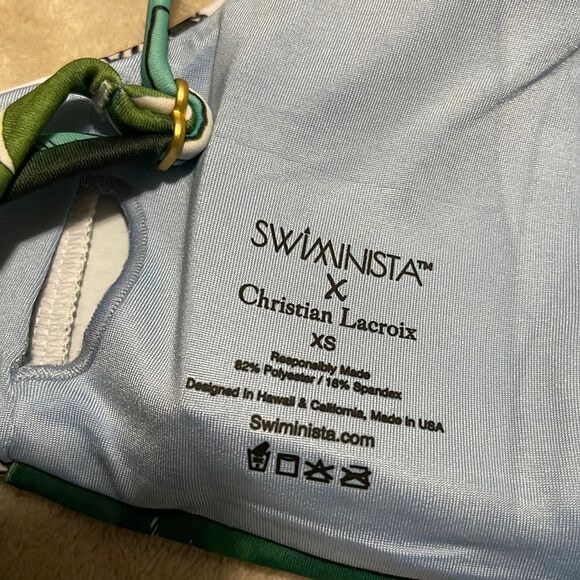 NWT- Swiminista X Christian Lacroix- XS. Jardin Exo’Chic Swim Top - Picture 7 of 8